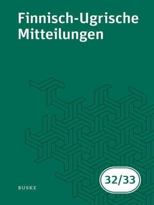 cover image of Finnisch-Ugrische Mitteilungen Band 32/33